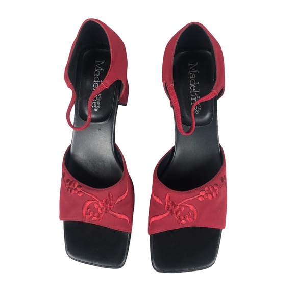 MADELINE STUART LIFT Embroidered Open Toe Heeled Sandal - Picture 2 of 10